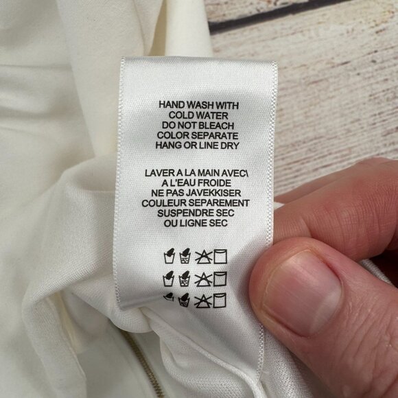 eri + ali Anthropologie Scoop Neck Tank Top Women's Size Large White NEW - Picture 9 of 11